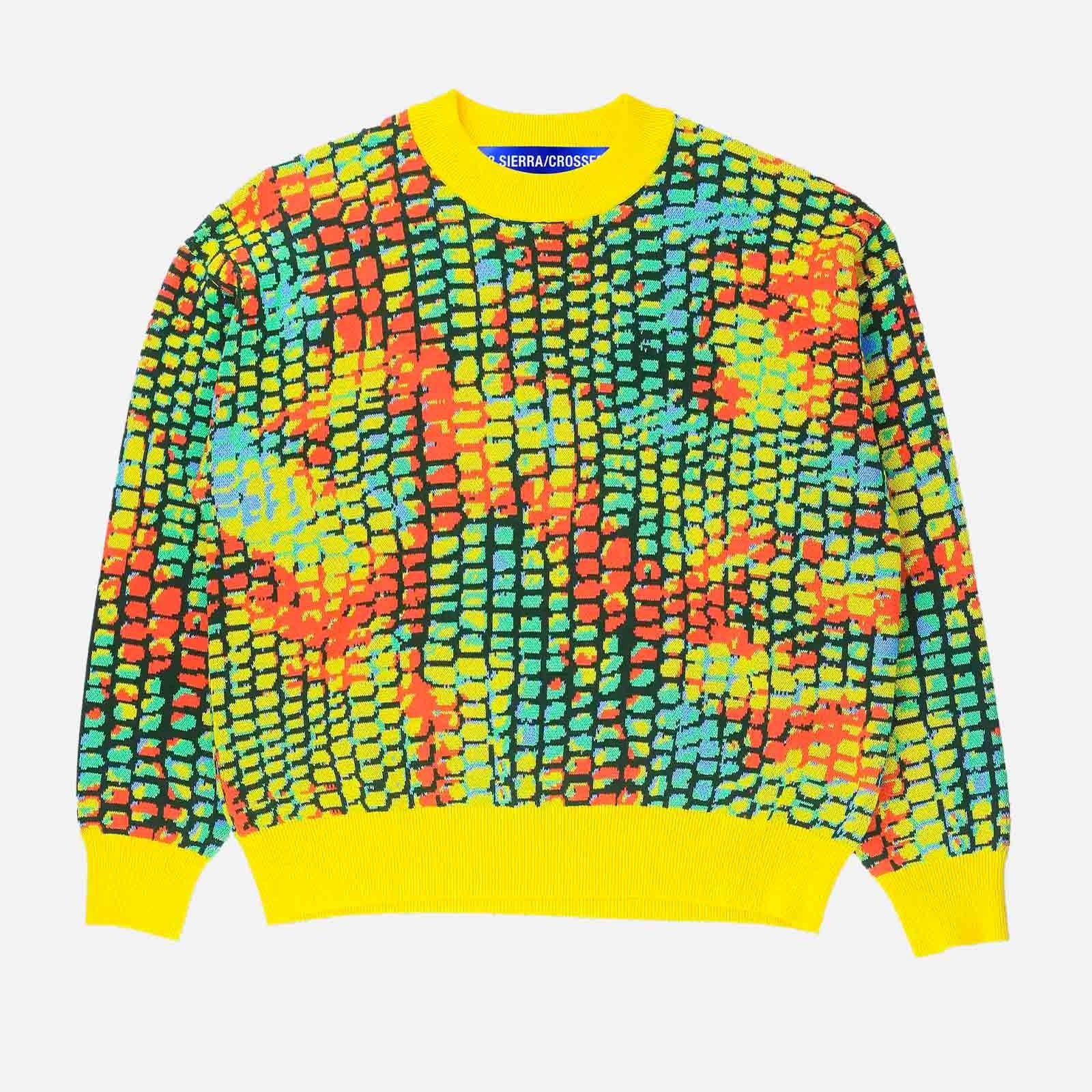 Snakeskin Knit Sweater FW93SCSKS YLW