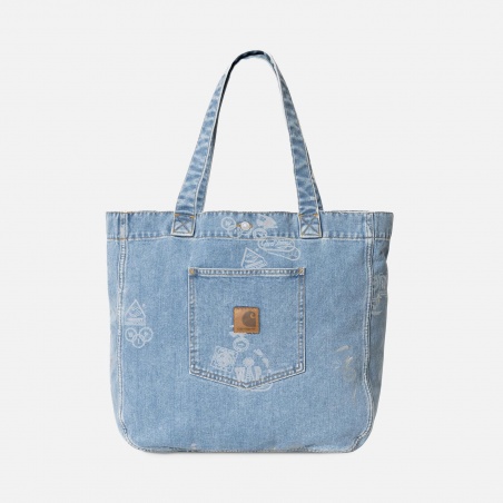 Carhartt WIP Stamp Tote Bag Denim I033740.2LN.35 | 4Elementos