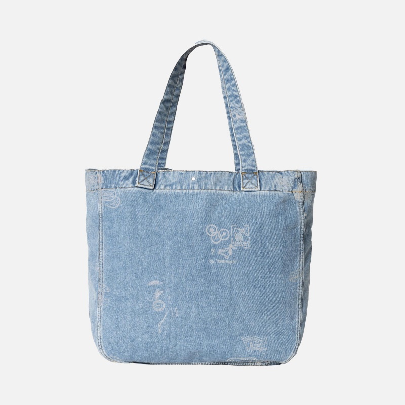 Stamp Tote Bag Denim I0337402LN35