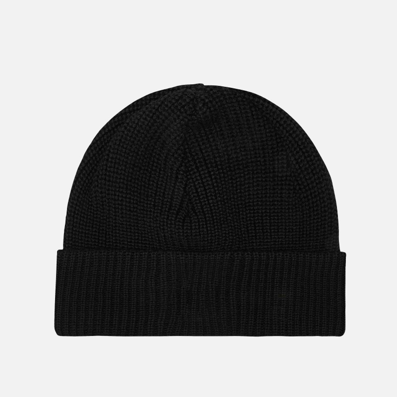 PSS22DFMBB BLK Double Fold Merino Beanie