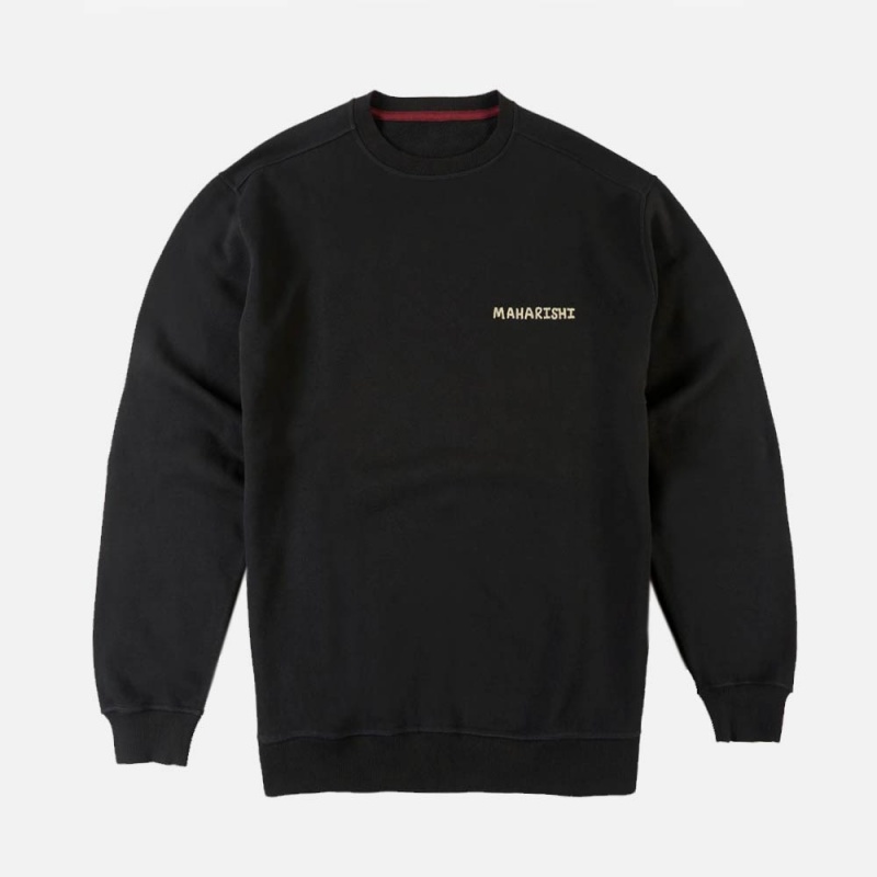 Maharishi Souvenir Organic Crew Sweat 6351-Black