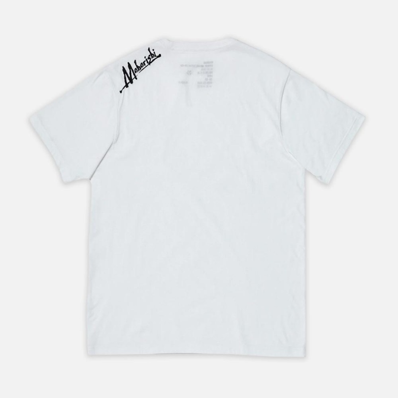 Maharishi 2063-White Heart Of Tigers Embroidered T-shirt