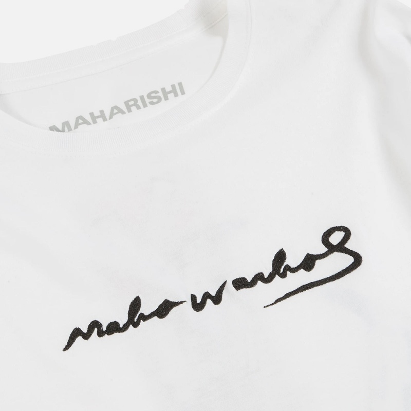 Maharishi 3645-White Maha L/S T-Shirt