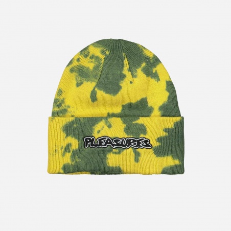 Pleasures P21F063-YELLOW Backbone Dyed Beanie | 4Elementos