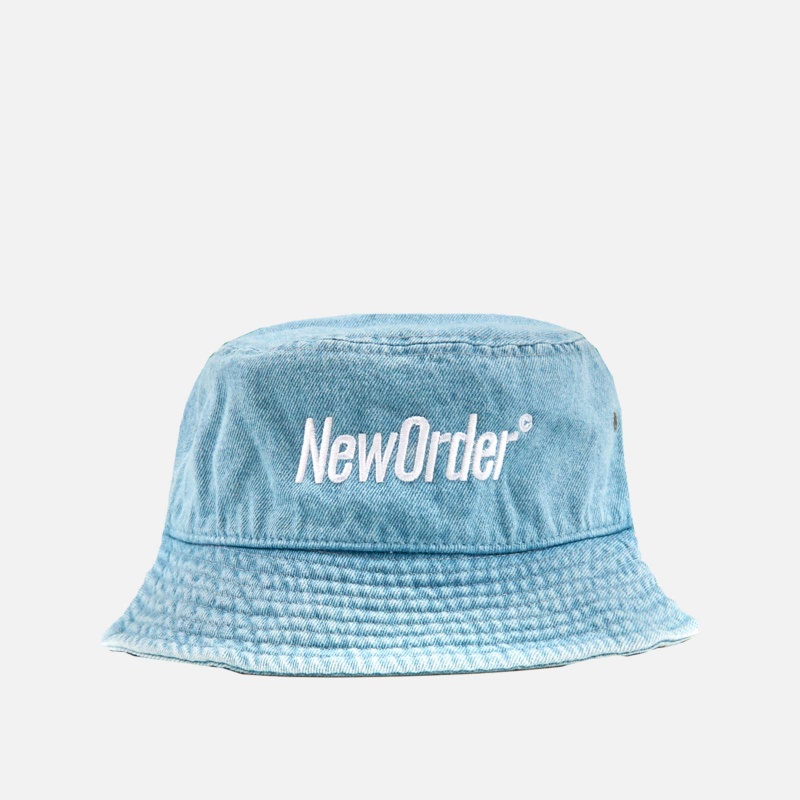 Pleasures P21NO015-DENIM X New Order Republic Bucket Hat