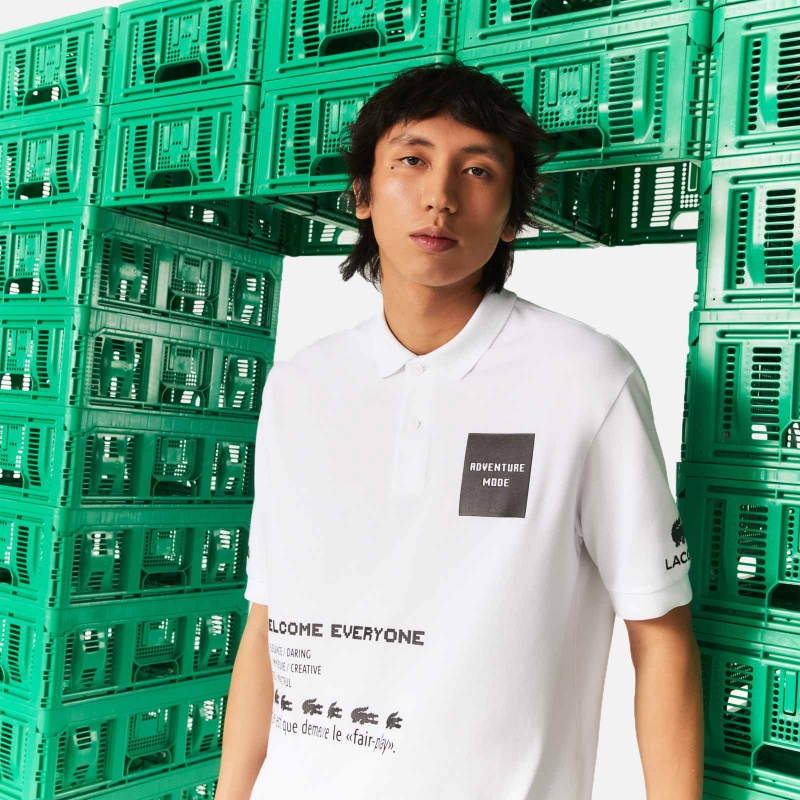 Lacoste Live! PH3816-001 x Minecraft Ribbed Collar Shirt