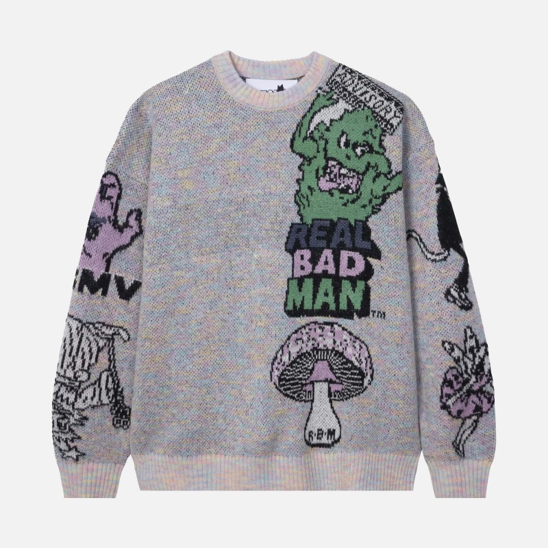 Real Bad Man RBM10001 Too Many Graphics Sweater