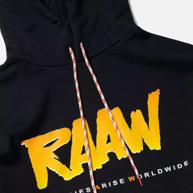 Aries Arise Raaw Hoodie FTAR20011-BLK