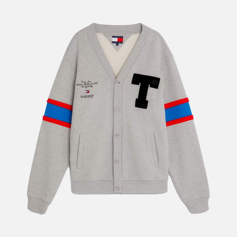 TOMMY JEANS Letterman Sweat Cardigan DM0DM16297PJ0