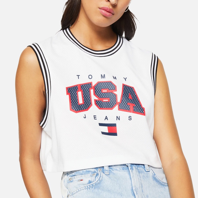 TOMMY JEANS Crop USA Basketball Tank DW0DW15304YBR