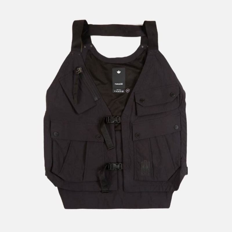 Maharishi Veg Dyed Tactical Cargo Vest 6390-Black