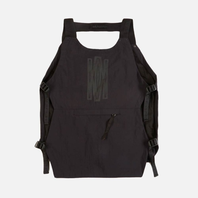 Maharishi Veg Dyed Tactical Cargo Vest 6390-Black