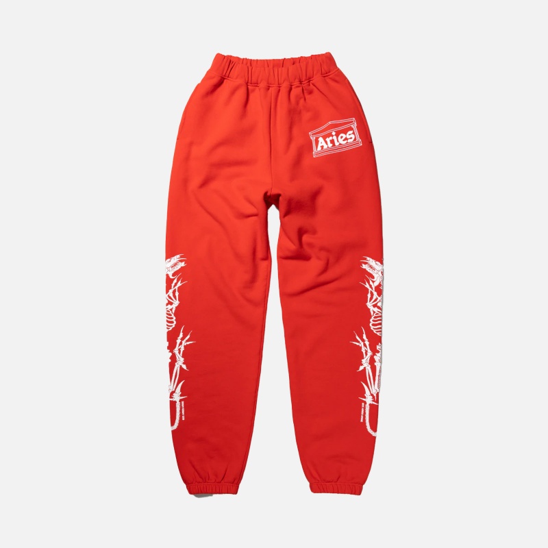 Aries Arise SSAR30013-RED Skeletor Dragon Sweatpant