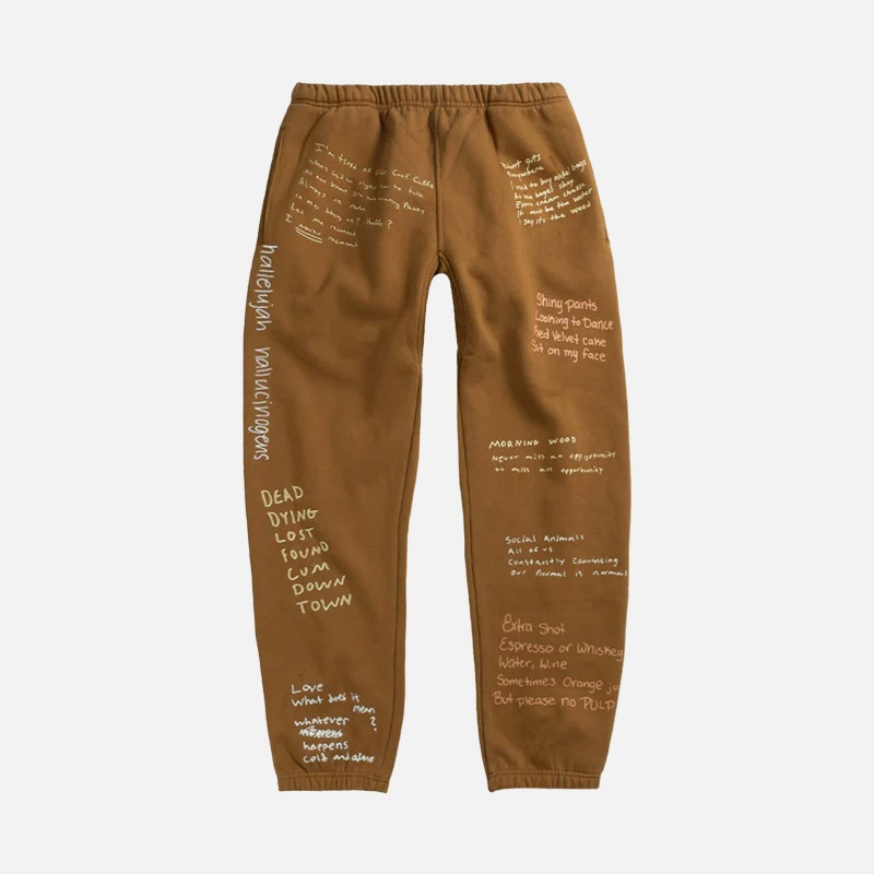 Pleasures P21W026-BRW Remote Sweat Pant