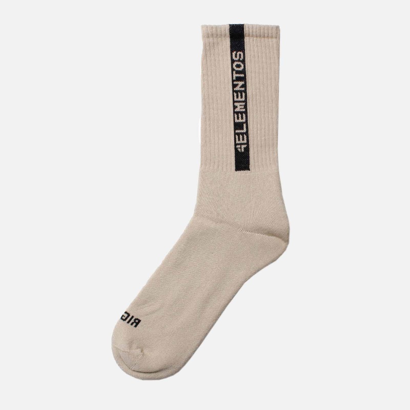 4Elementos 4EBLS2021 4E Beige Line Socks