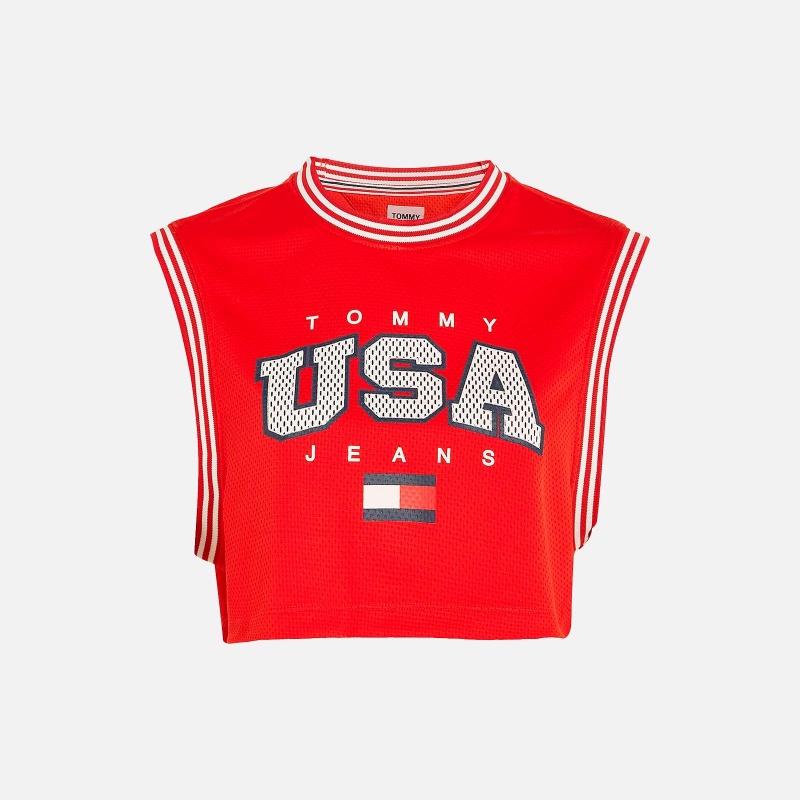 TOMMY JEANS Crop USA Basketball Tank DW0DW15304XNL