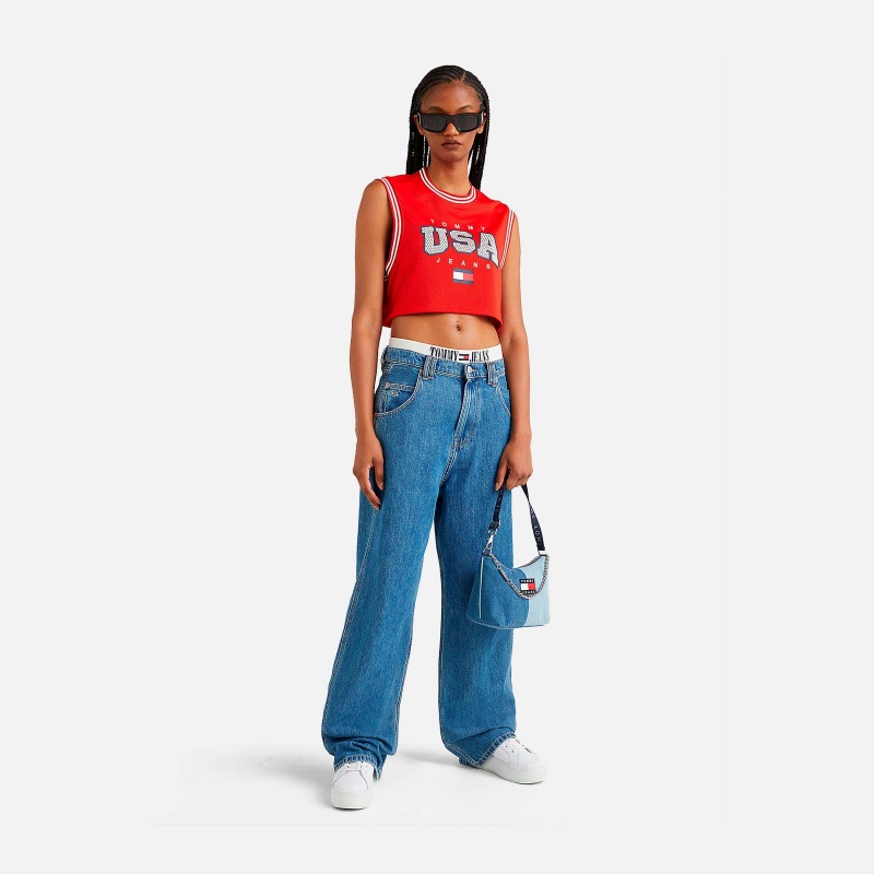 TOMMY JEANS Crop USA Basketball Tank DW0DW15304XNL