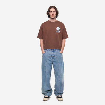 We Are Not Friends Boxy Daisy Brown T-shirt WANF-FA2601