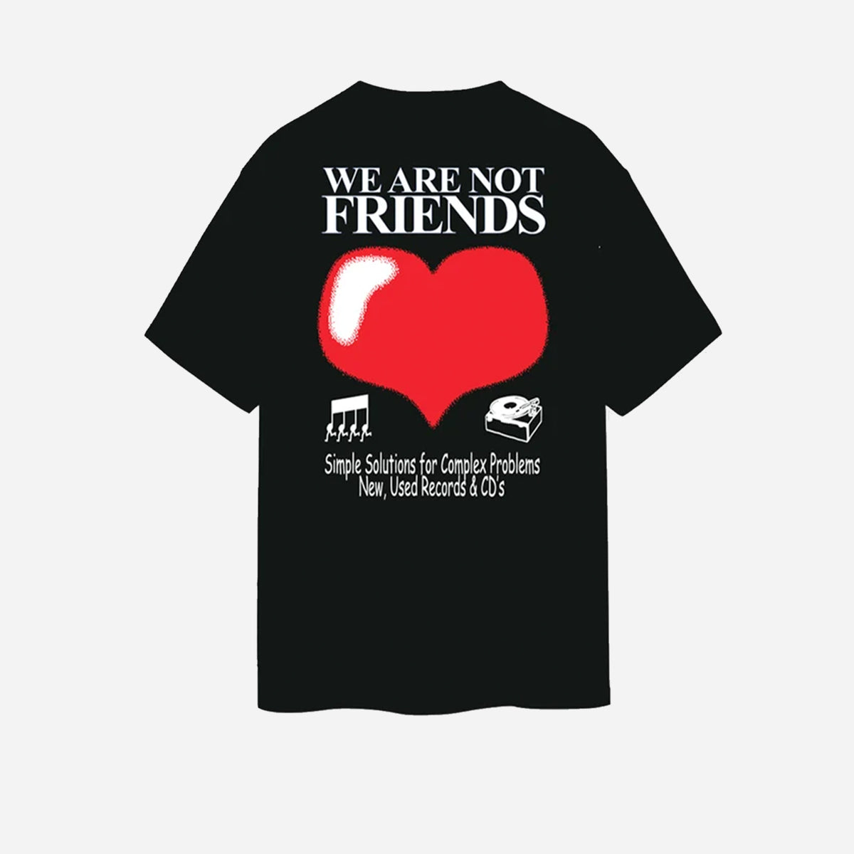 We Are Not Friends Analog Love Black t-shirt WANF-FA2604
