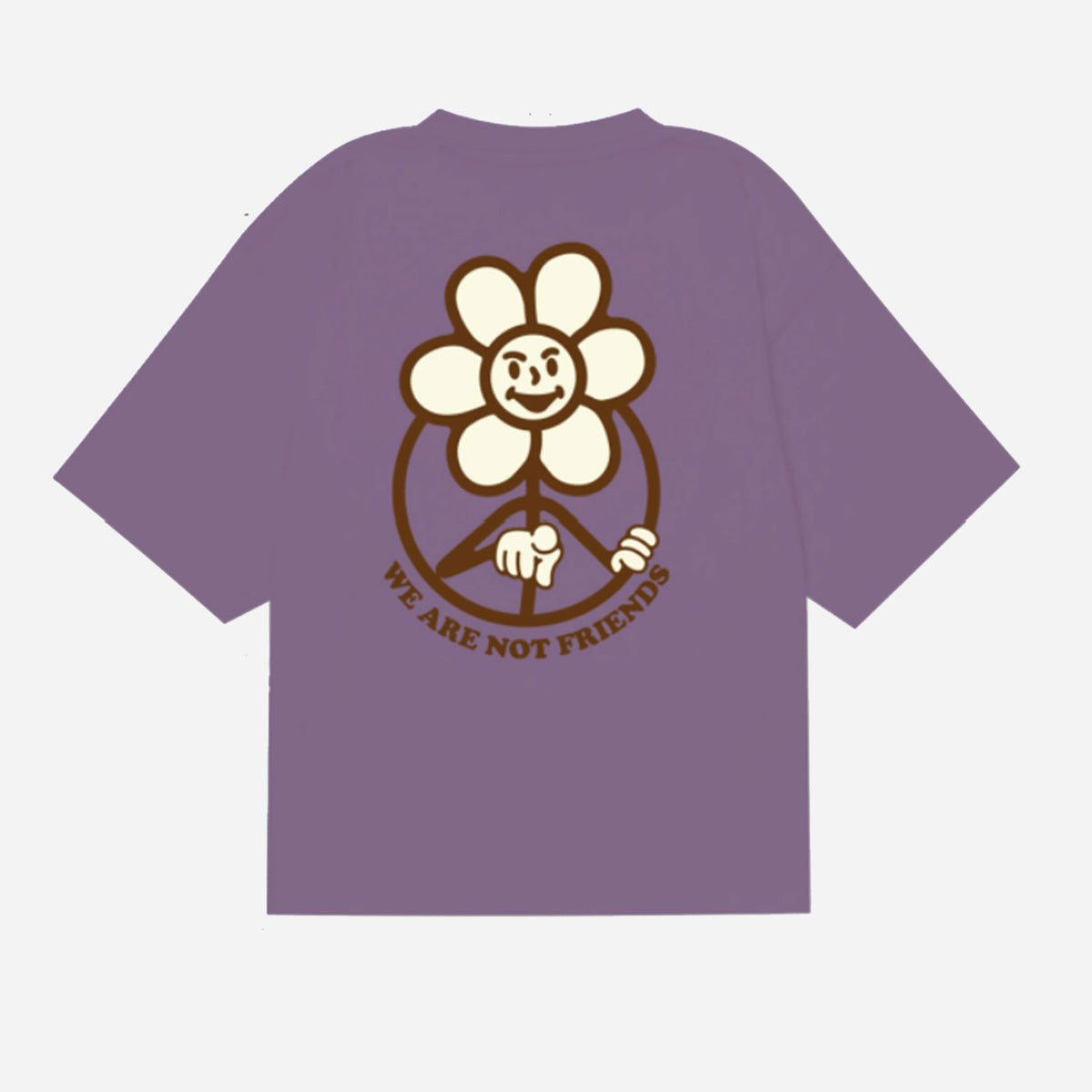 We Are Not Friends Boxy Daisy Purple T-shirt WANF-WI2601