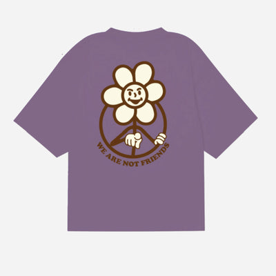 We Are Not Friends Boxy Daisy Purple T-shirt WANF-WI2601
